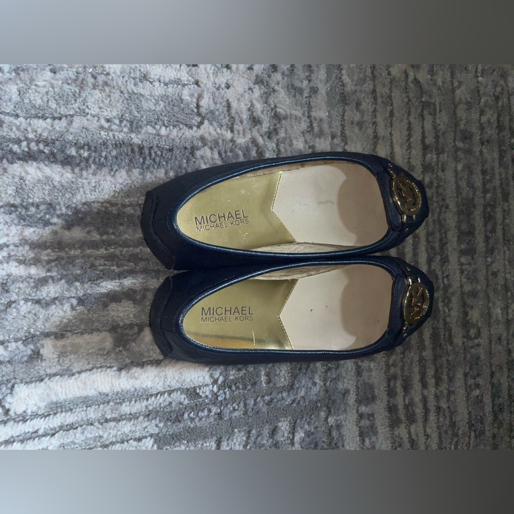 Michael Kors Dark Blue Flats with Gold Interior - Picture 4 of 4